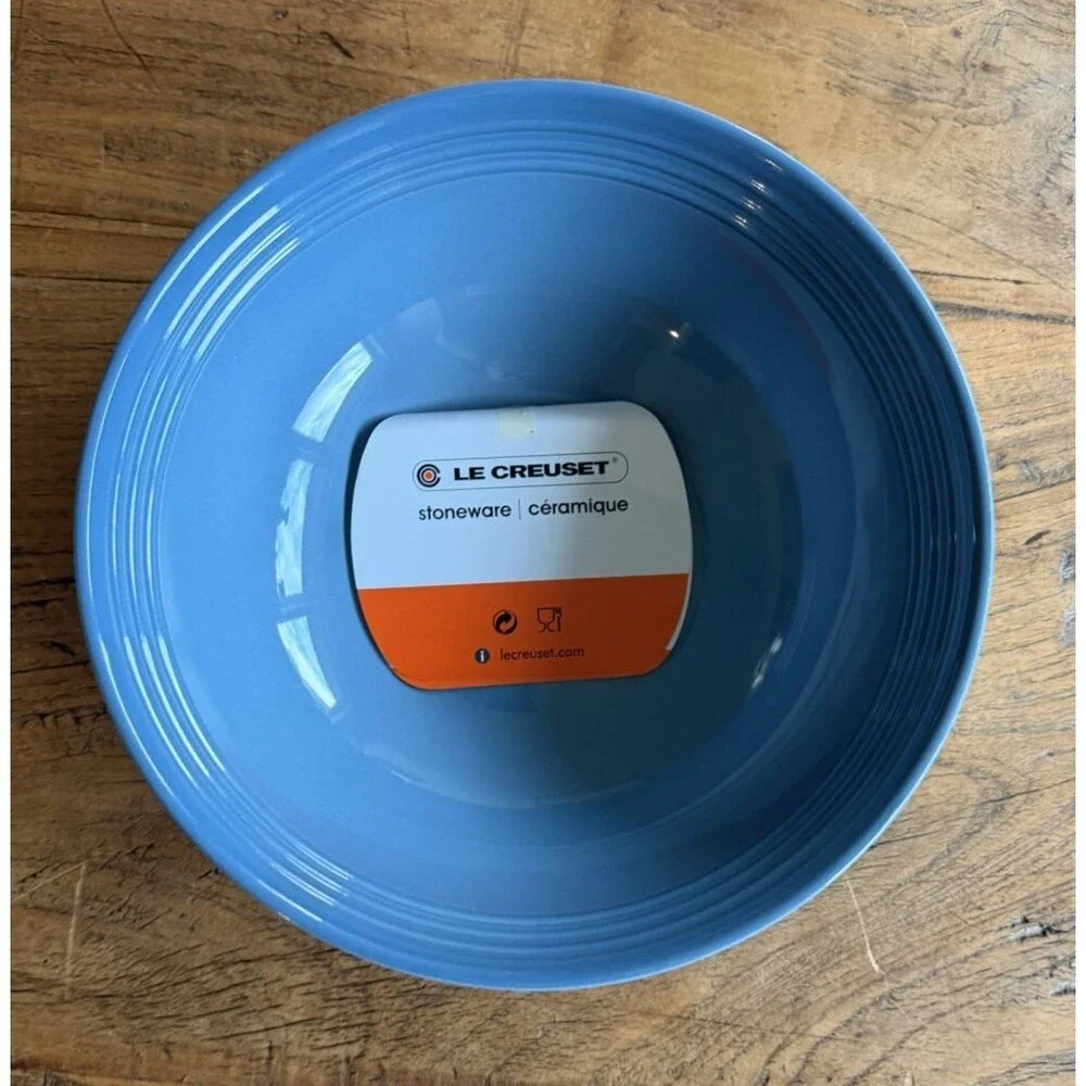 Le Creuset Stoneware Vancouver Serving Bowl 24 cm 2.2 L Chambray Blue NEW